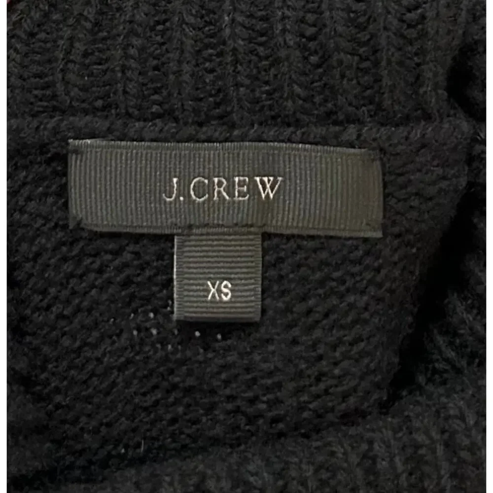 J. Crew Classic Wool Cashmere Turtleneck Sweater Black E6301 Size XS